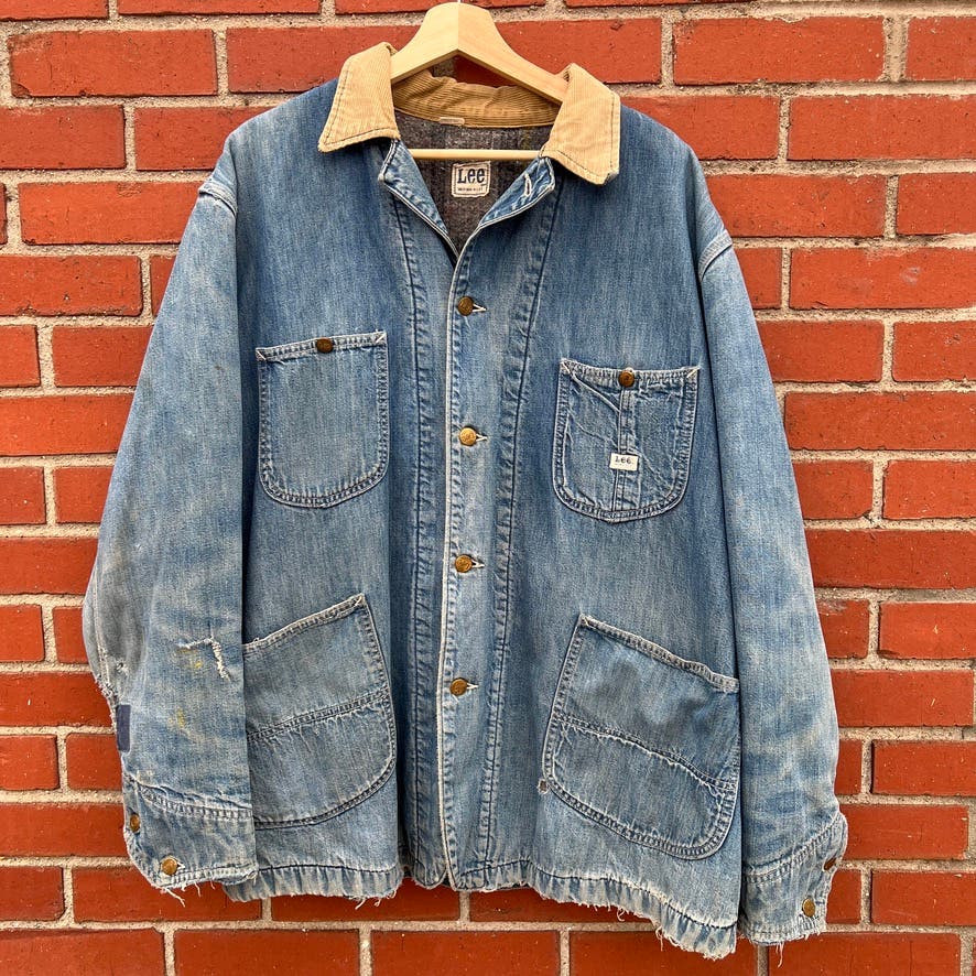 1970s Lee Blanket hot Lined Denim Chore Coat Size M/L