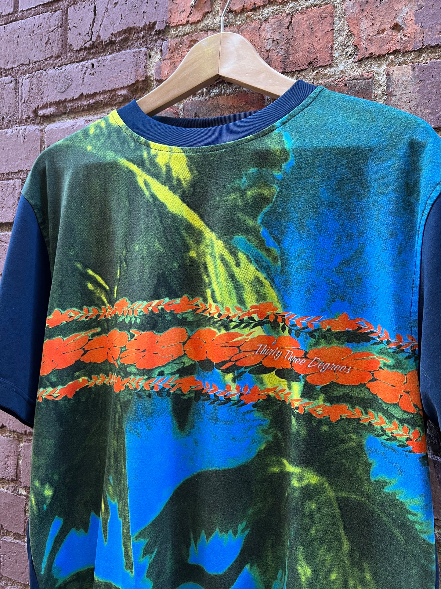 1990s Island Boy Graphic T-Shirt - Sz Medium - 33 Degree tropical print tee