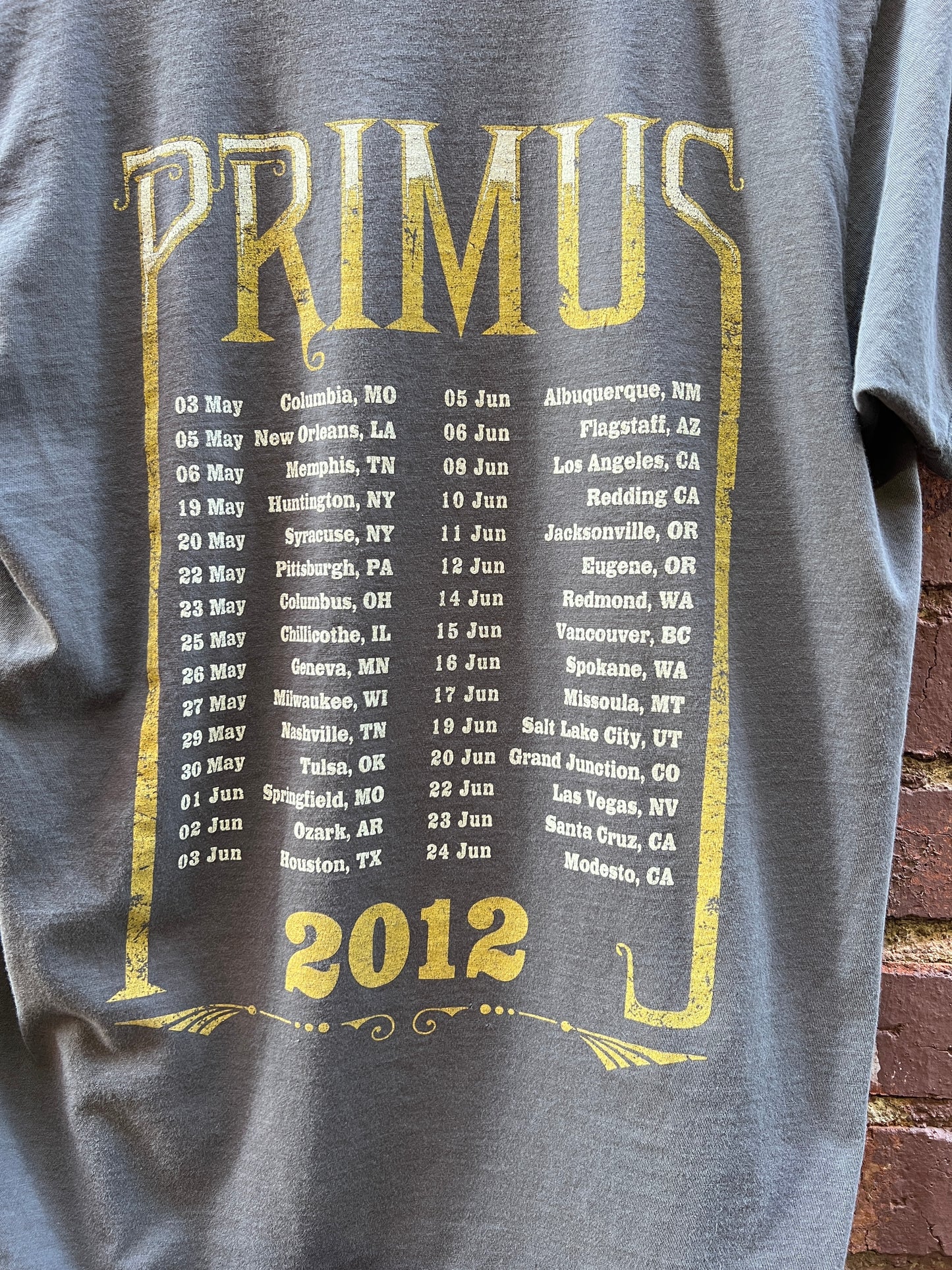 Primus 2012 Tour T-Shirt - Sz Medium - “Smoking Astronaut Chimp”