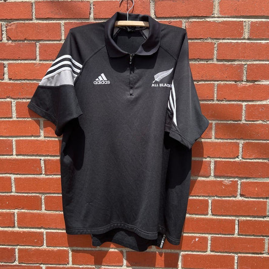 New Zealand All Blacks Adidas Rugby Polo -Sz 2XL- 2003 World Cup Jersey