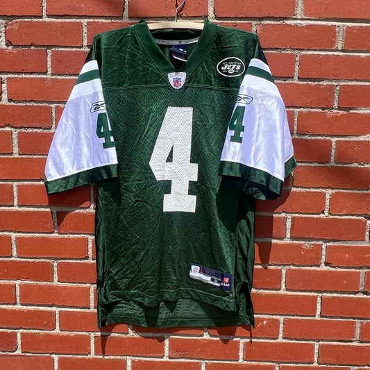 New York Jets #4 Brett Favre NFL Football Jersey -Sz Small- Vtg Y2k Reebok