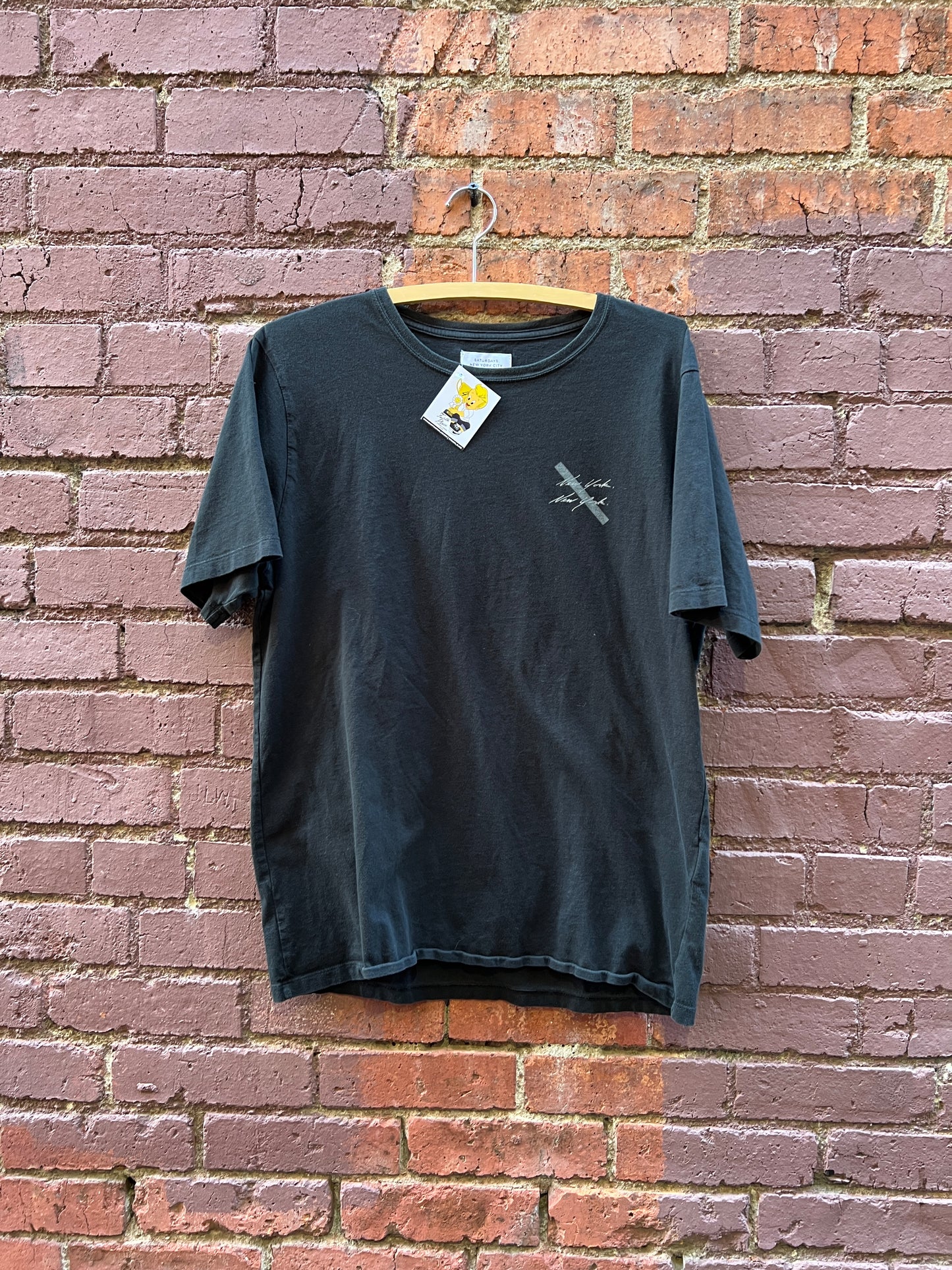 Saturdays NYC T-Shirt - Sz Large - Modern Designer “NEW YORK NEW YORK” tee
