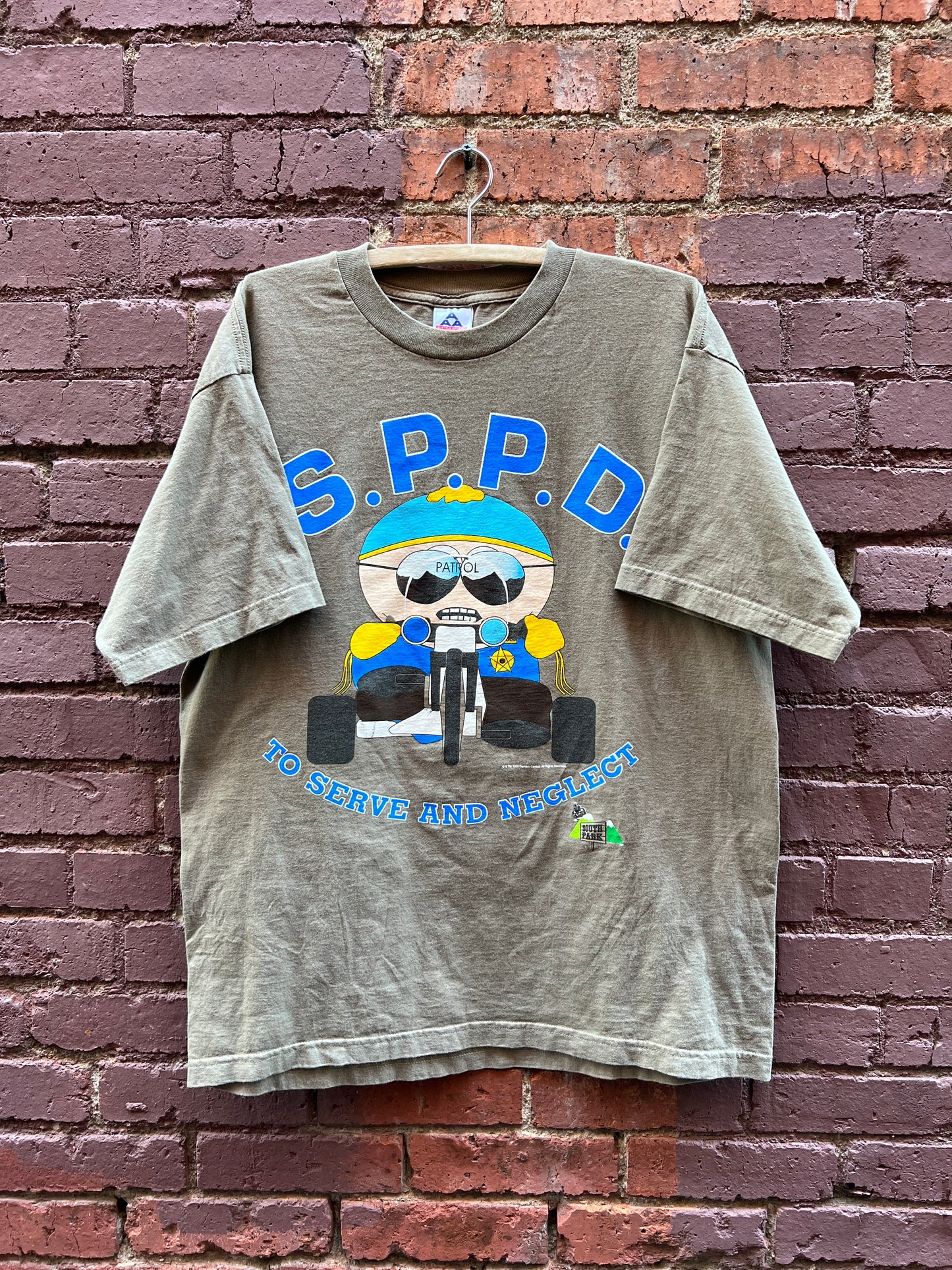 1998 South Park Tee - Sz XL - S.P.P.D. South Park Police Department Cartman Comedy Central T- Shirt