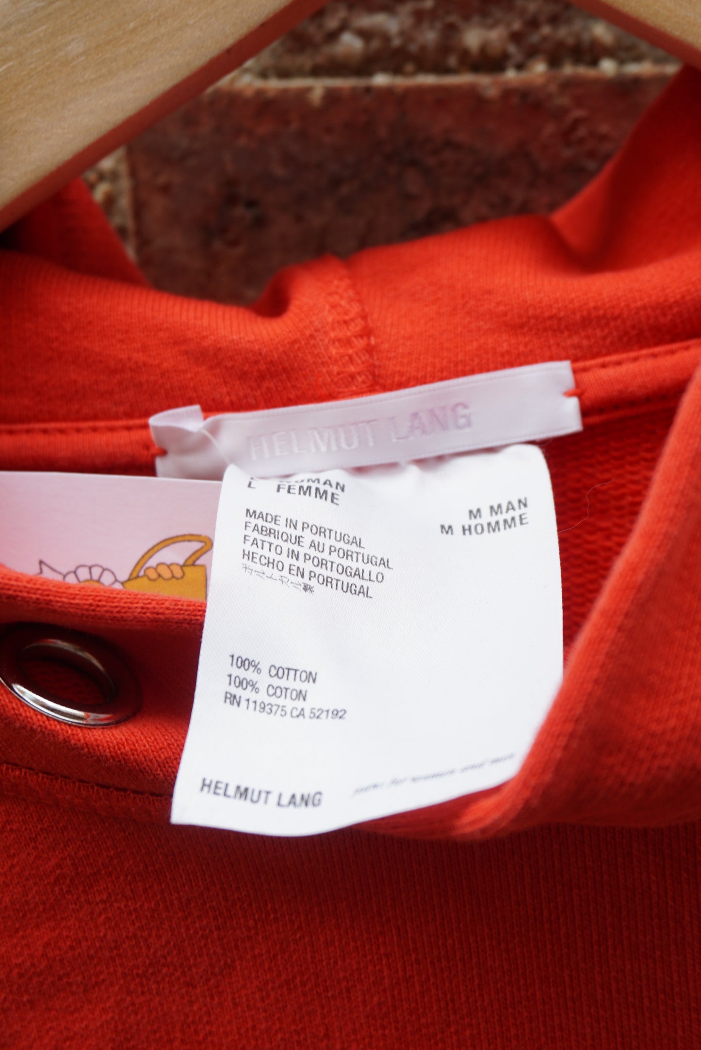 Helmut Lang "L'apocalypse Joyeuse 1986" Hoodie - Size Medium - Reverse Weave High Fashion Designer Clothing