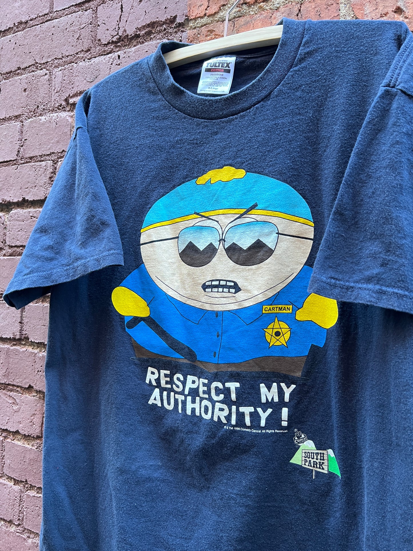 1998 South Park Eric Cartman tee - Sz XL - “Respect my authority” Comedy Central shirt