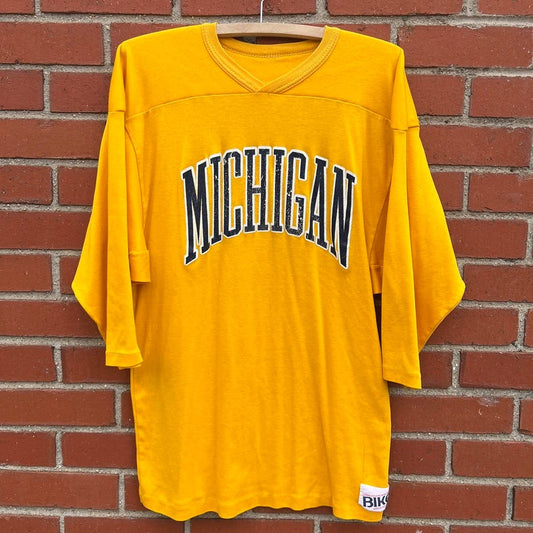 University of Michigan Wolverines Hockey Sweater -Sz Large Vtg 80s NCAA Football