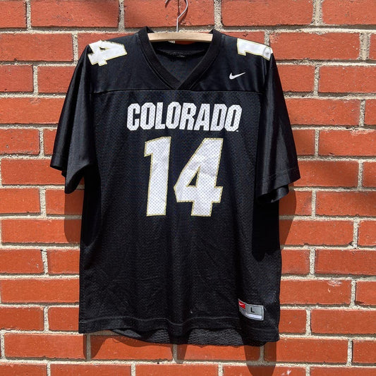 Colorado Buffaloes #14 Koy Detmer Football Jersey -Sz YL- Vtg 90s NCAA Nike