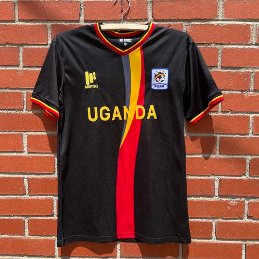 Uganda National Football Team Black Jersey -Sz Large- 2010's FUFA FIFA Soccer