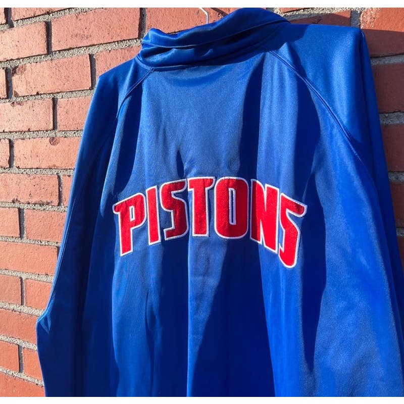 Detroit Pistons NBA Warm-Up Shirt - Sz 4XL - Vtg Y2k Bad Boys Basketball