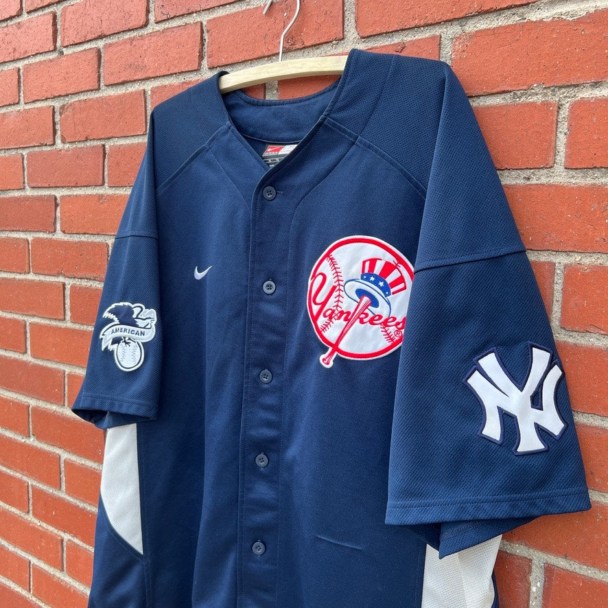 New York Yankees Nike Baseball Jersey |Sz XL| Vtg Y2k MLB World Series