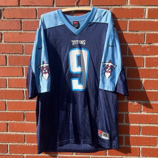 Tennessee Titans #9 Steve McNair NFL Football Jersey - Sz XL - Vtg 90s Nike