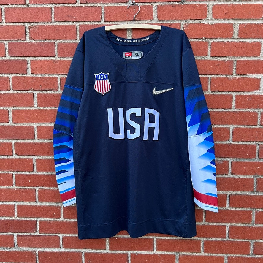 Team USA Hockey Nike Jersey | Sz XL | Vtg 2018 Olympics NHL