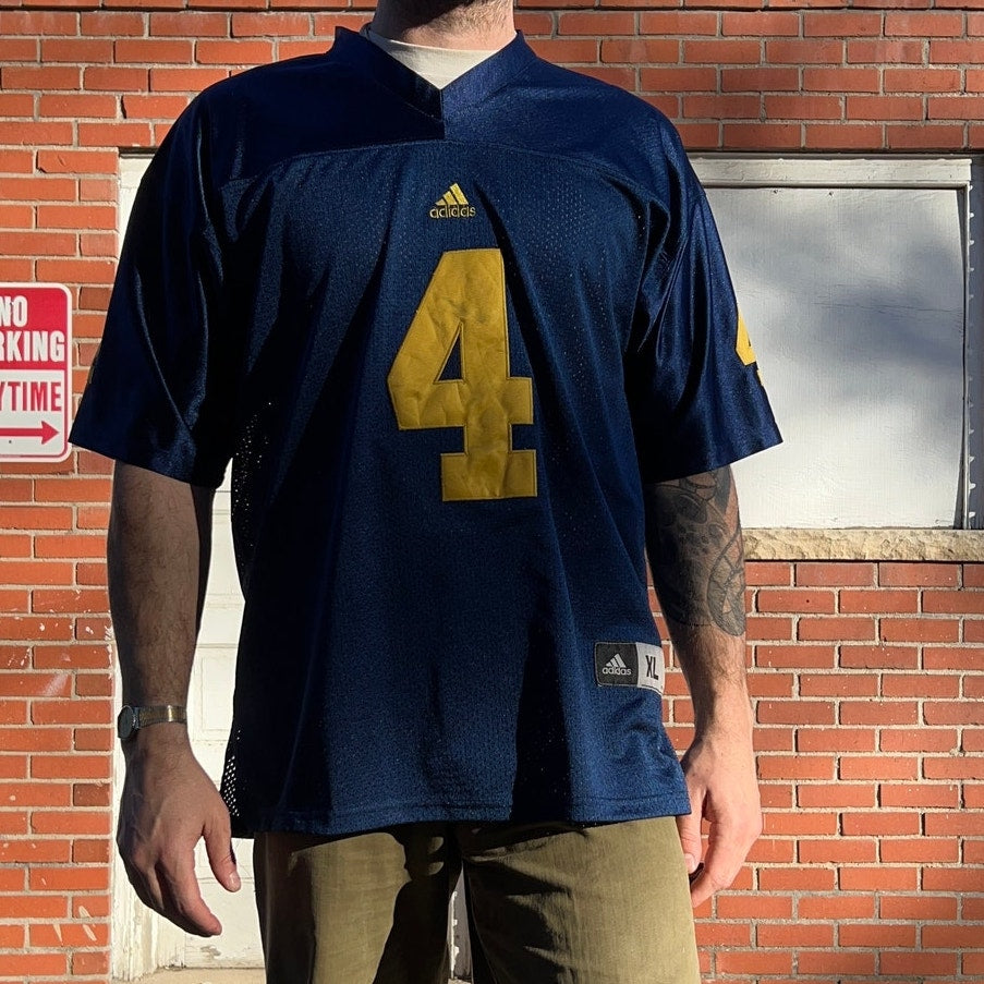 University of Michigan #4 Jim Harbaugh Football Jersey | Sz XL | NCAA Homage Top