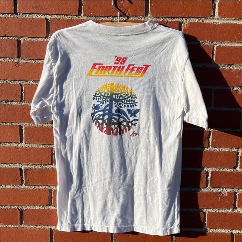 Earth Fest '98 Rainbow T-shirt - Sz Medium - Vintage 90s Earth Festival Tee