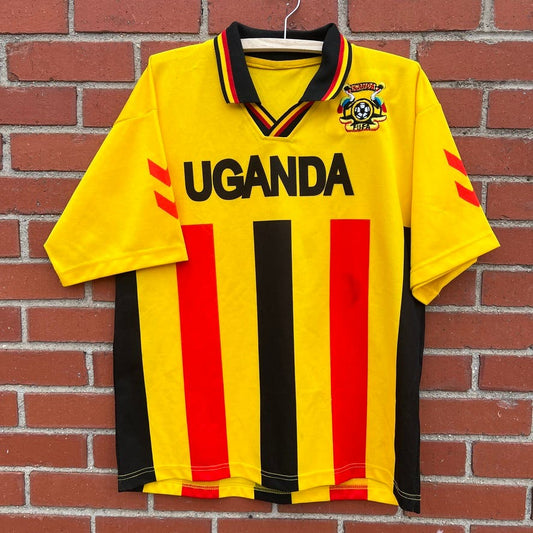 Uganda National Football Team Collared Jersey -Sz Large- Vtg 90s FIFA Soccer