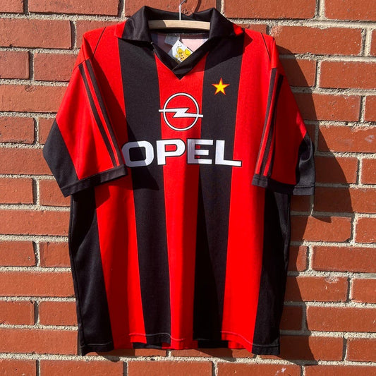 Oliver Bierhoff Soccer Jersey -Sz XL- Vtg 90s AC Milan Style Opel Sponsor