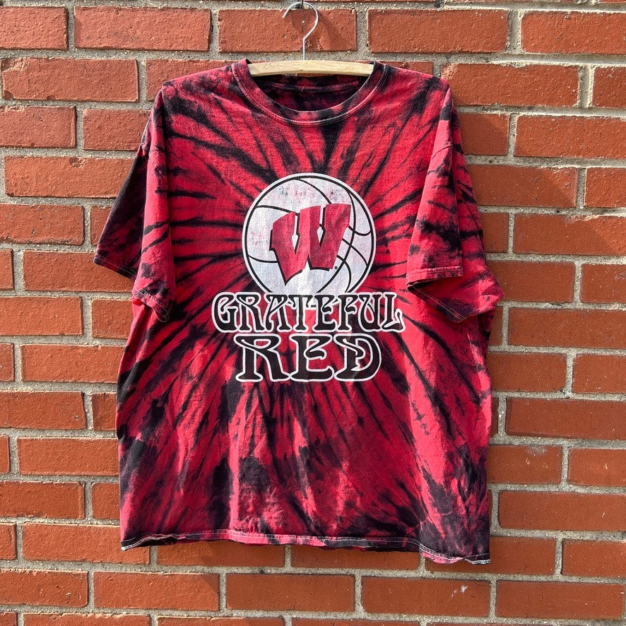 Universirty of Wisconsin Badgers Grateful Dead Basketball T-shirt |Sz Large| y2k