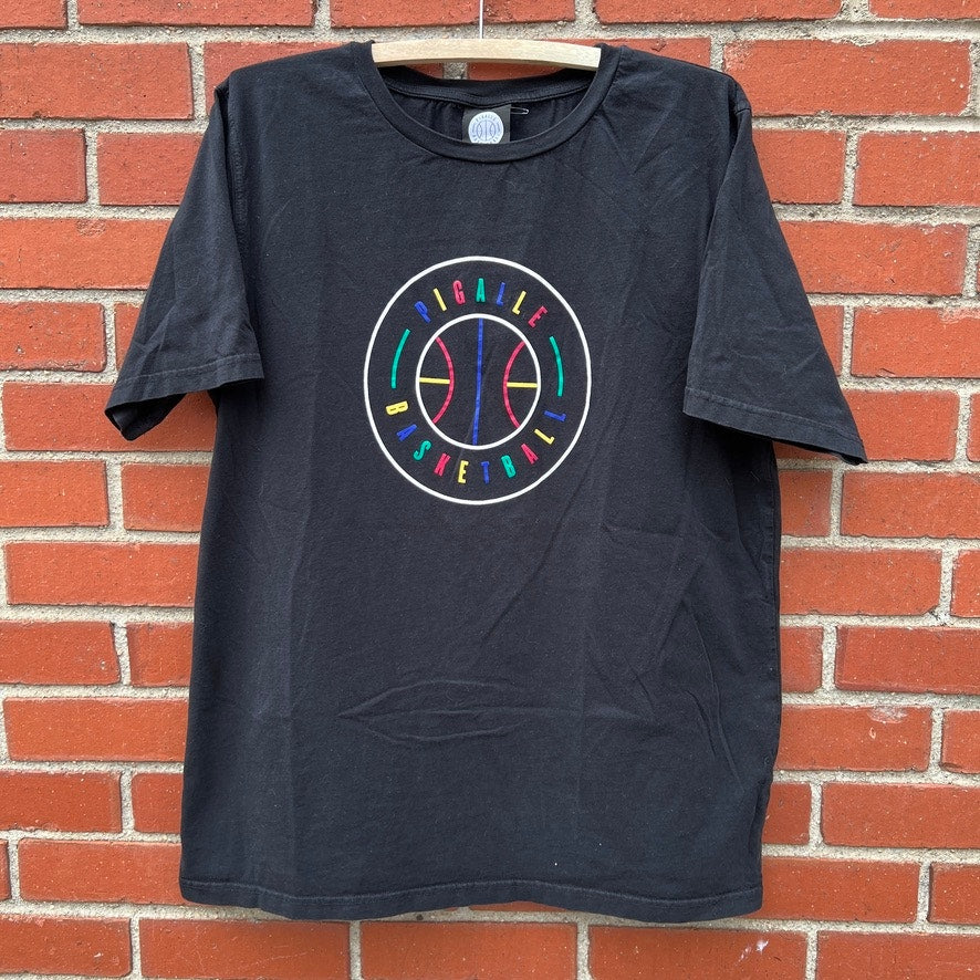 Pigalle Basketball T-shirt |Sz Large| Designer Brand Paris French Rainbow Court