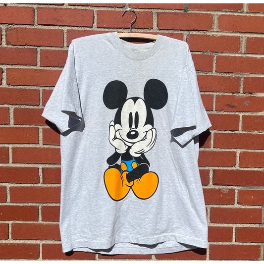 Mickey Mouse Double Sided Graphic T-shirt - Sz XL - Vintage 90s Disney Tee