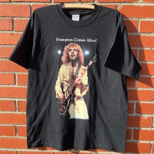 Peter Frampton "Frampton Comes Alive" T-shirt -Sz Large- Vtg y2k Retro 70s Rock