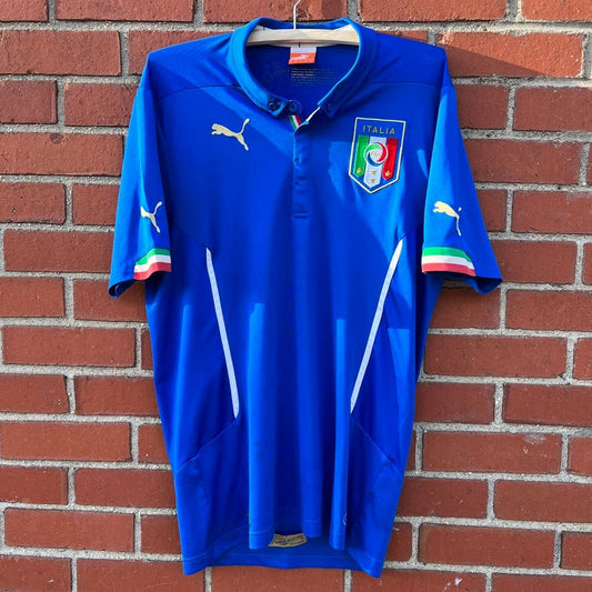 Italian National Team Puma Jersey -Sz Med- 2014 Fifa World Cup Italy Soccer