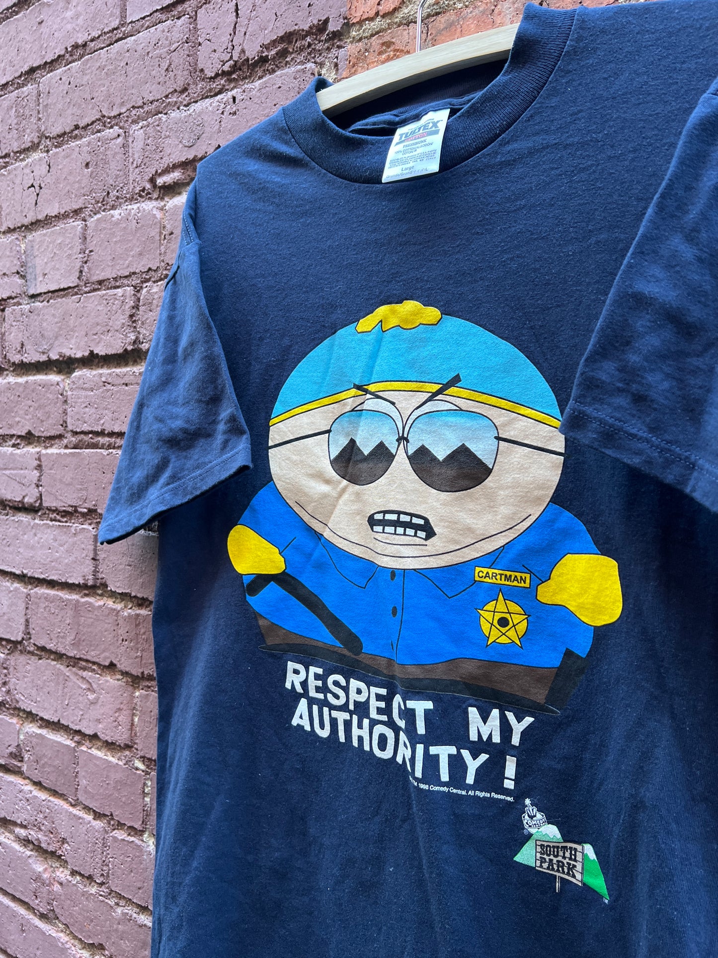 1998 South Park Tee - Sz Large - “Respect my authority” Comedy Central tee