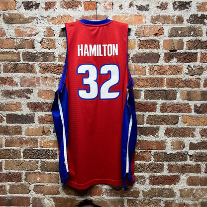 Detroit Pistons #32 Rip Hamilton |Sz XXL| Vtg Y2k Bad Boys NBA Adidas Basketball