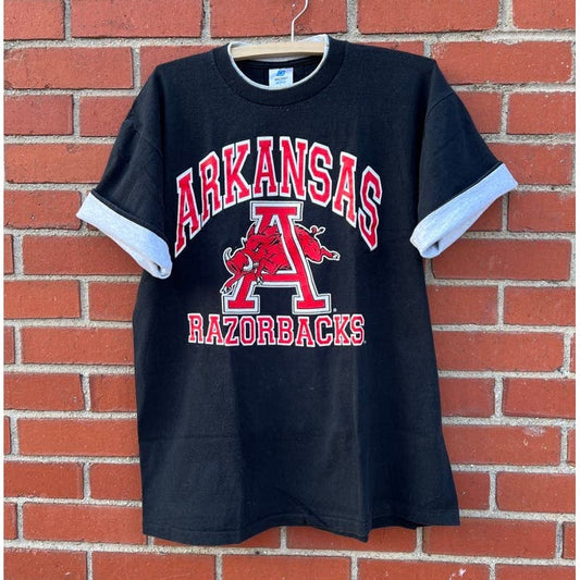 Unversity of Arkansas Razorbacks T-shirt -Sz Large- Vtg 90s NCAA Final Four