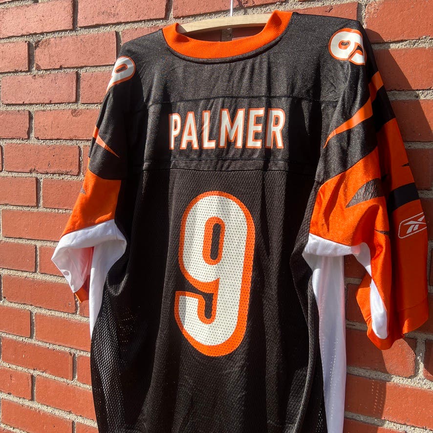 Cincinnati Bengals 9 Carson Palmer Jersey Sz XL Vtg Y2k Reebok NFL Football