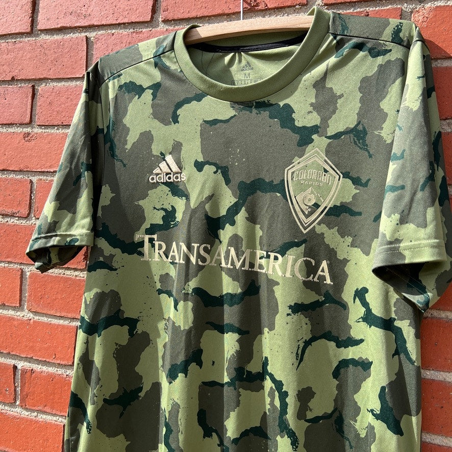 Colorado Rapids MLS Adidas Soccer Camo Jersey | Sz Med | 2019 3rd Alternative