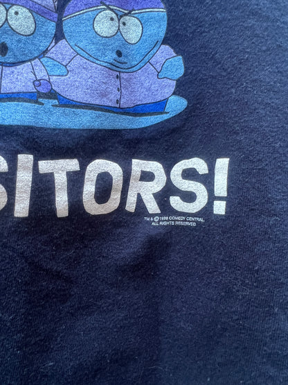 1999 Stanley Desantis X South Park tee - Sz XL - “Dude Visitors!” Alien invasion t-Shirt (rare)
