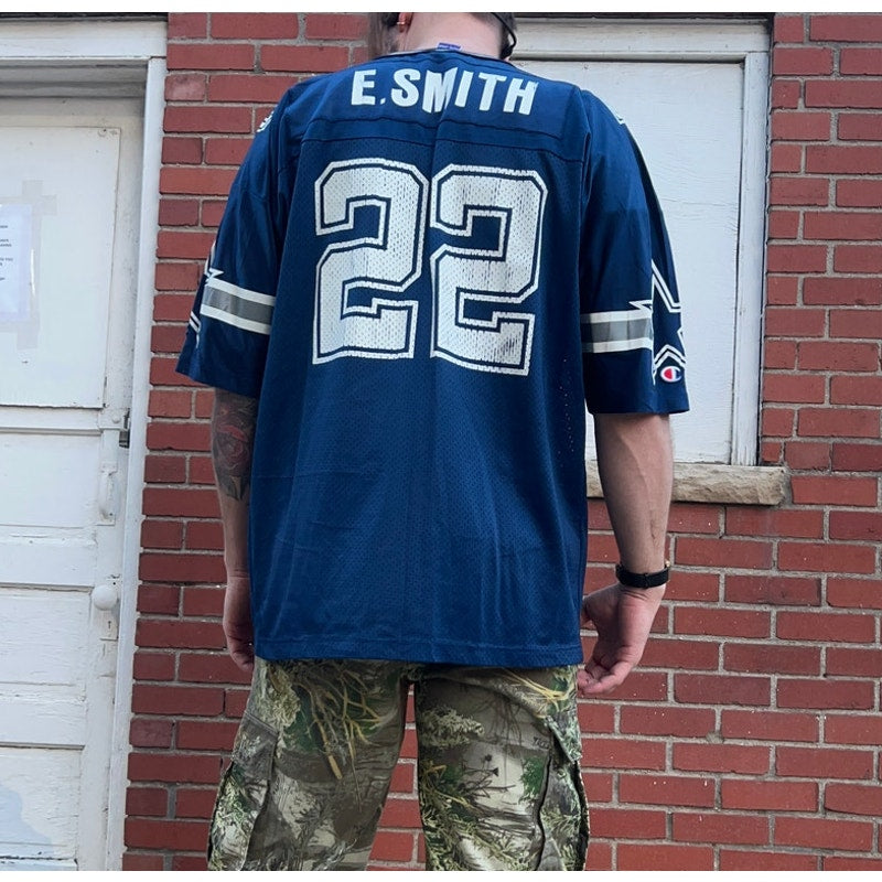 Dallas Cowboys #22 Emmitt Smith Jersey | Sz XL | Vtg 90s NFL Champion Football