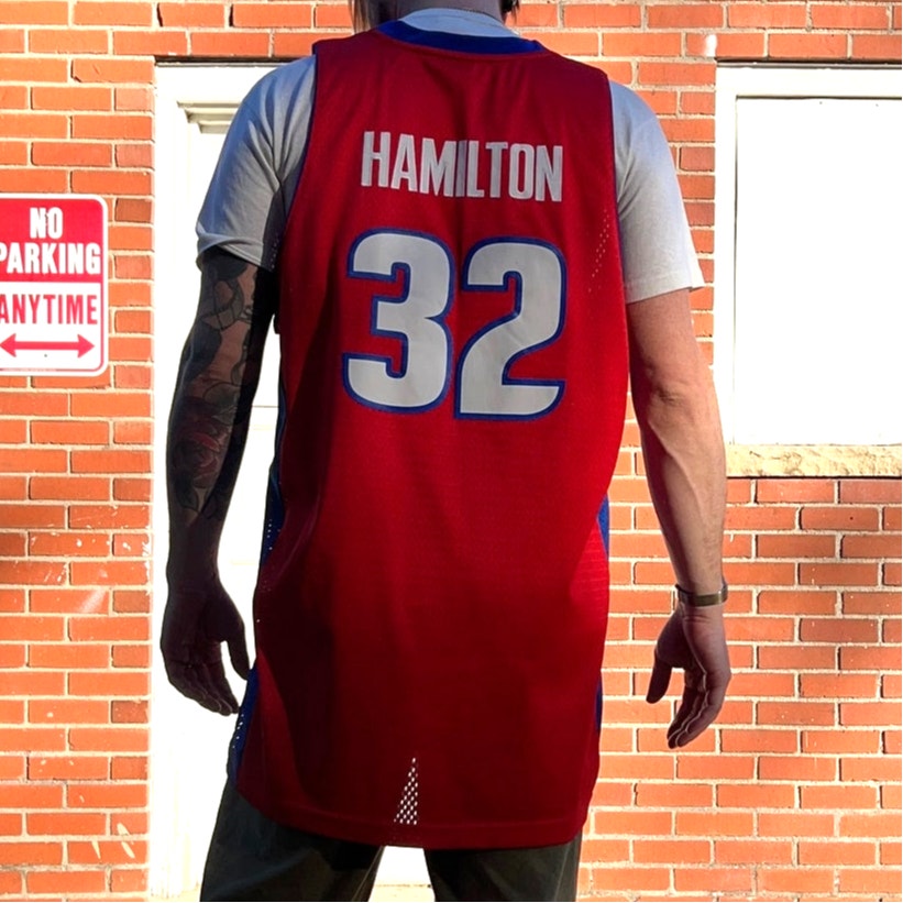 Detroit Pistons #32 Rip Hamilton |Sz XXL| Vtg Y2k Bad Boys NBA Adidas Basketball