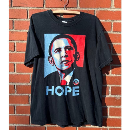 Barack Obama "HOPE" T-shirt - Sz Large - 44th President Re-Election Tee