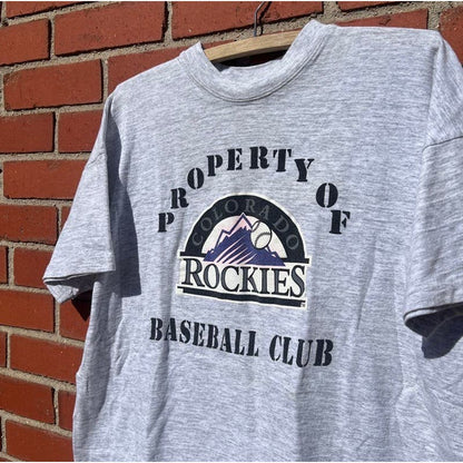 Colorado Rockies 1995 MLB T-Shirt - Sz Large - Vtg 90s Baseball Tee