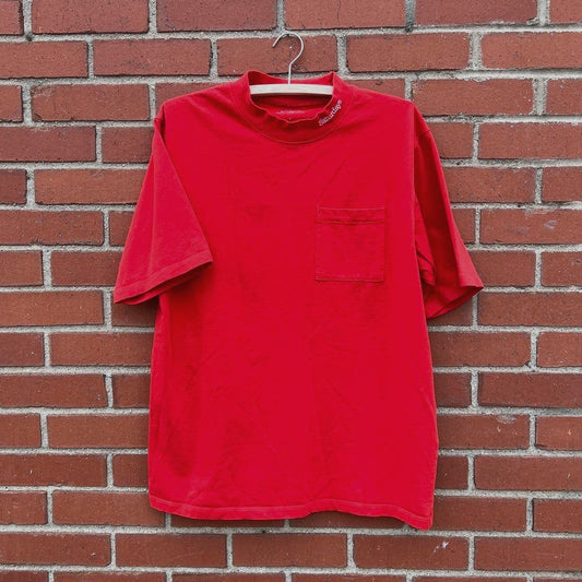 SATURDAYS New York City Mock neck Pocket T-shirt - Sz Large - NYC Designer Brand