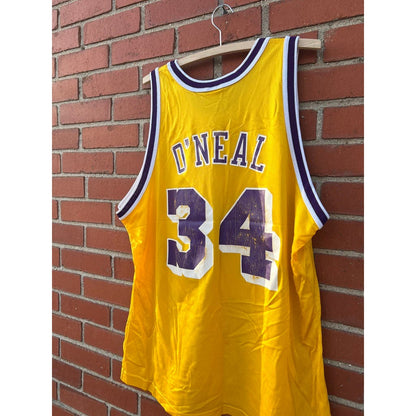 Los Angeles Lakers Shaquille O'Neal #34 Jersey -Sz XL Vtg 90s NBA Champion Brand