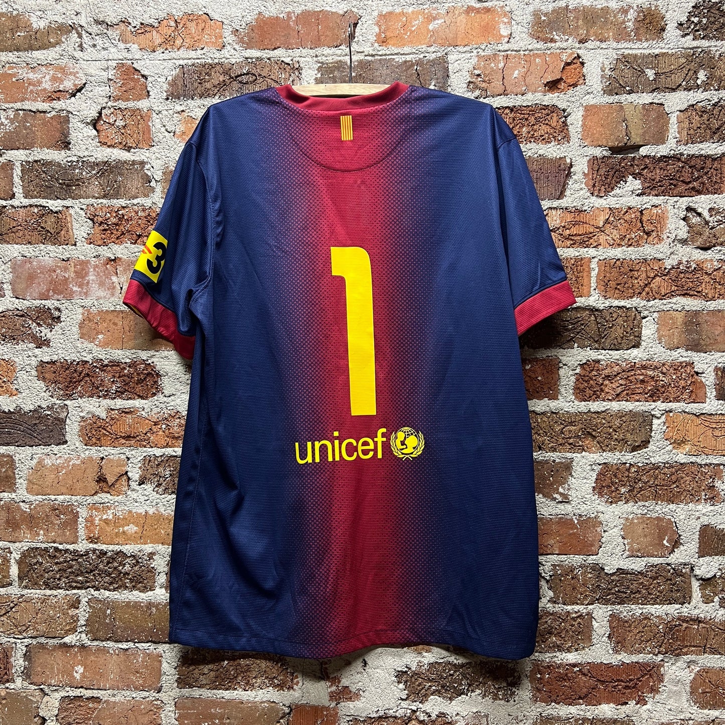 FC Barcelona #1 2012-13 Nike Soccer Jersey | Sz XL | Messi Era La Liga Football