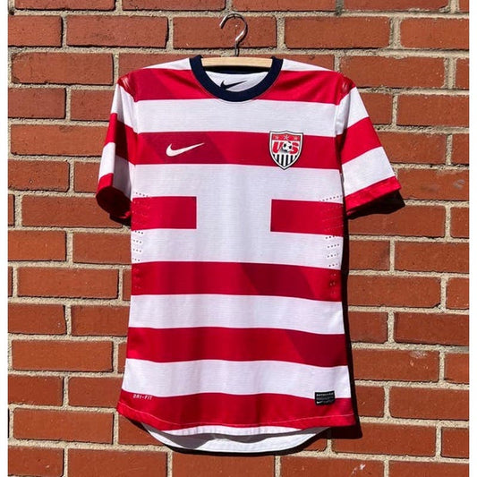 US Mens National Team 2012 Nike Soccer Jersey - Sz Medium - Bacon Strip FIFA Top