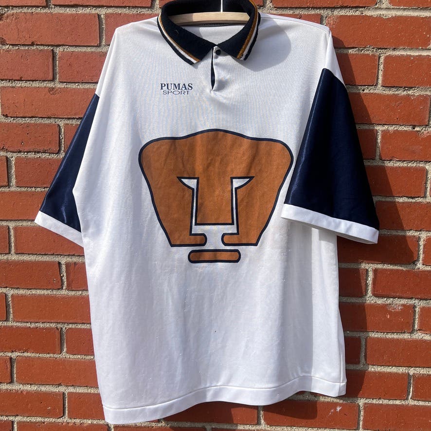 Club Universidad Nacional PUMAS soccer Jersey - Sz XL - Vtg 90s Mexico El Tri