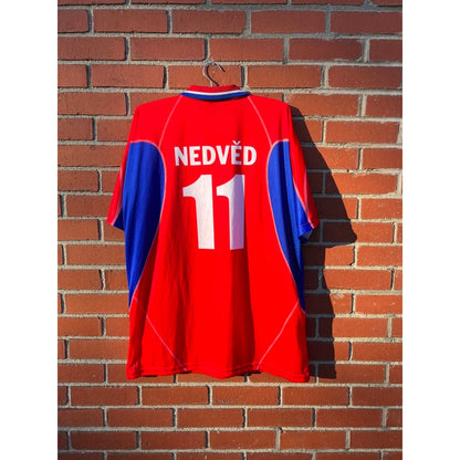 Vintage 90s Croatian "Pavel Nedvěd" National Team Soccer Jersey - Sz XL -Bootleg