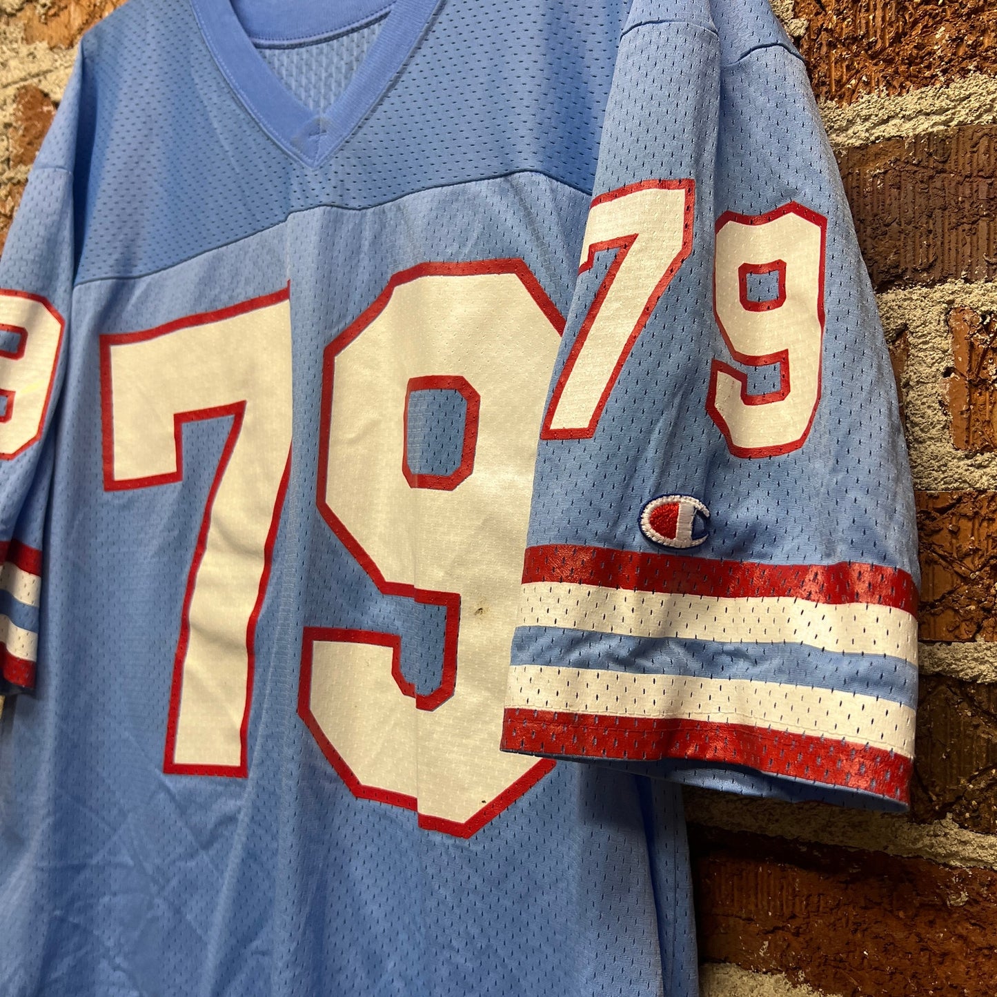 Houston Oilers #79 Ray Childress Champion NFL Jersey | Sz L | Vtg 90s Football