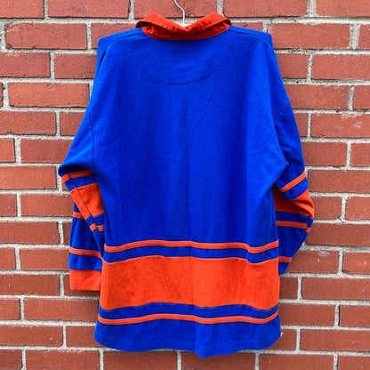 BOSS Designs NEX Long Sleeve Hockey Shirt - Sz Medium - VTG 90s New York Rangers