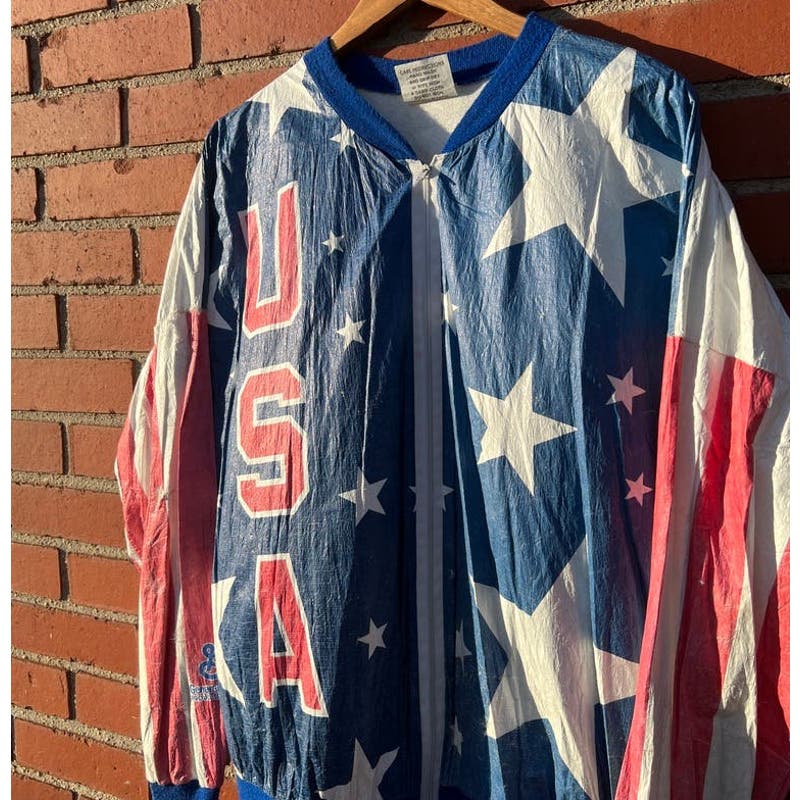1992 Barcelona Olympics Tyvek Jacket - Sz L/XL - Team USA Coat