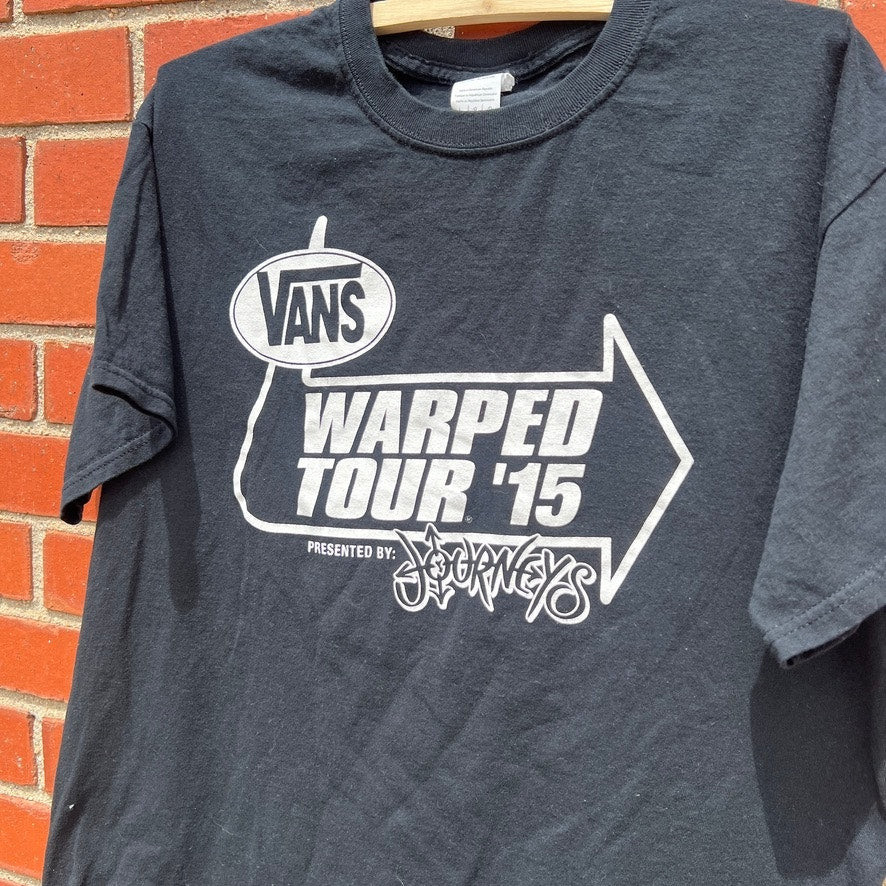 VANS Warped Tour CREW T-shirt |Sz Large| 2015 Presented by Jouneys