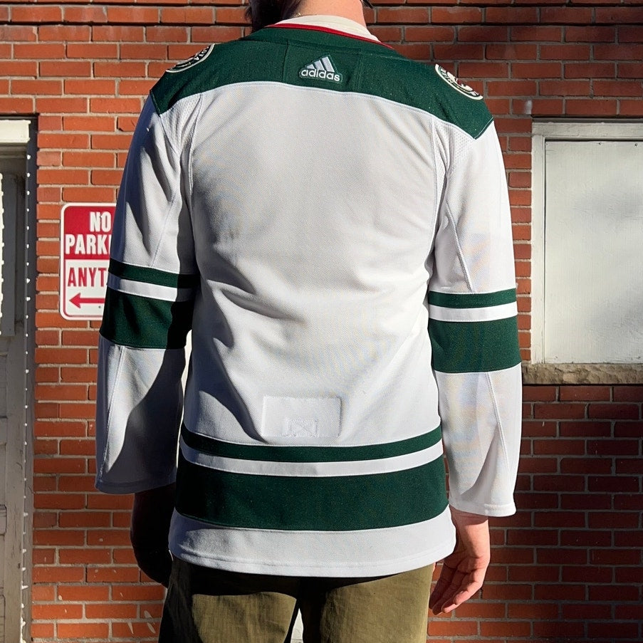 Minnesota Wild NHL Hockey Jersey | Sz Medium | Adidas Brand Fight Strap Top