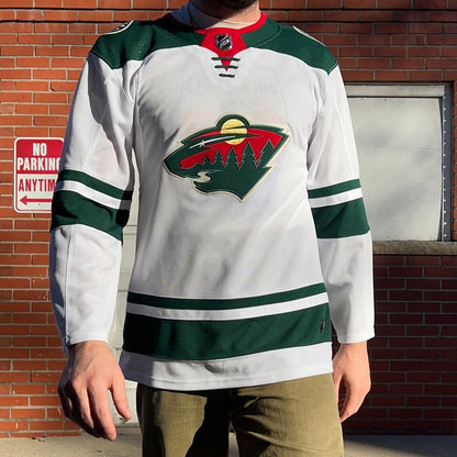 Minnesota Wild NHL Hockey Jersey | Sz Medium | Adidas Brand Fight Strap Top