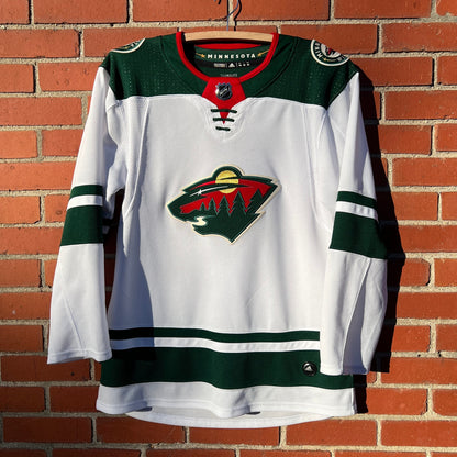 Minnesota Wild NHL Hockey Jersey | Sz Medium | Adidas Brand Fight Strap Top