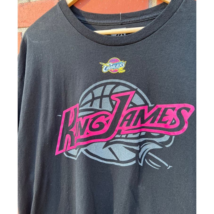 LeBron James "King James" 3M Graphic T-shirt - Sz XXL - Y2k Cleveland Cavs NBA