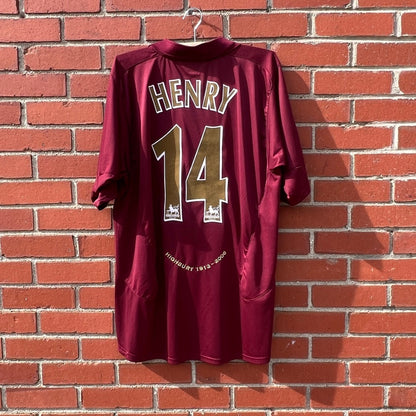 Authentic Arsenal FC #14 Thierry Henry Jersey  |Sz Large | Highbury Nike 2005/06